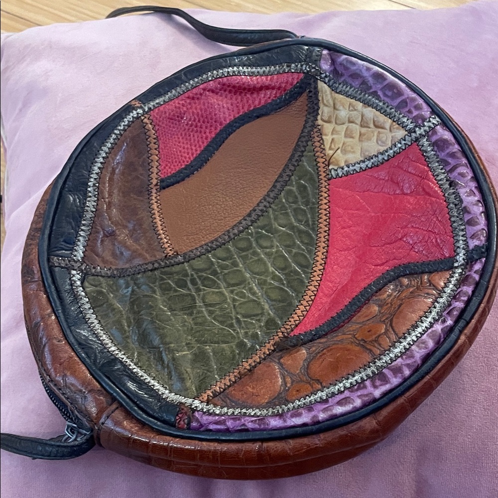 Multicolor Patchwork Leather Bag - image 1